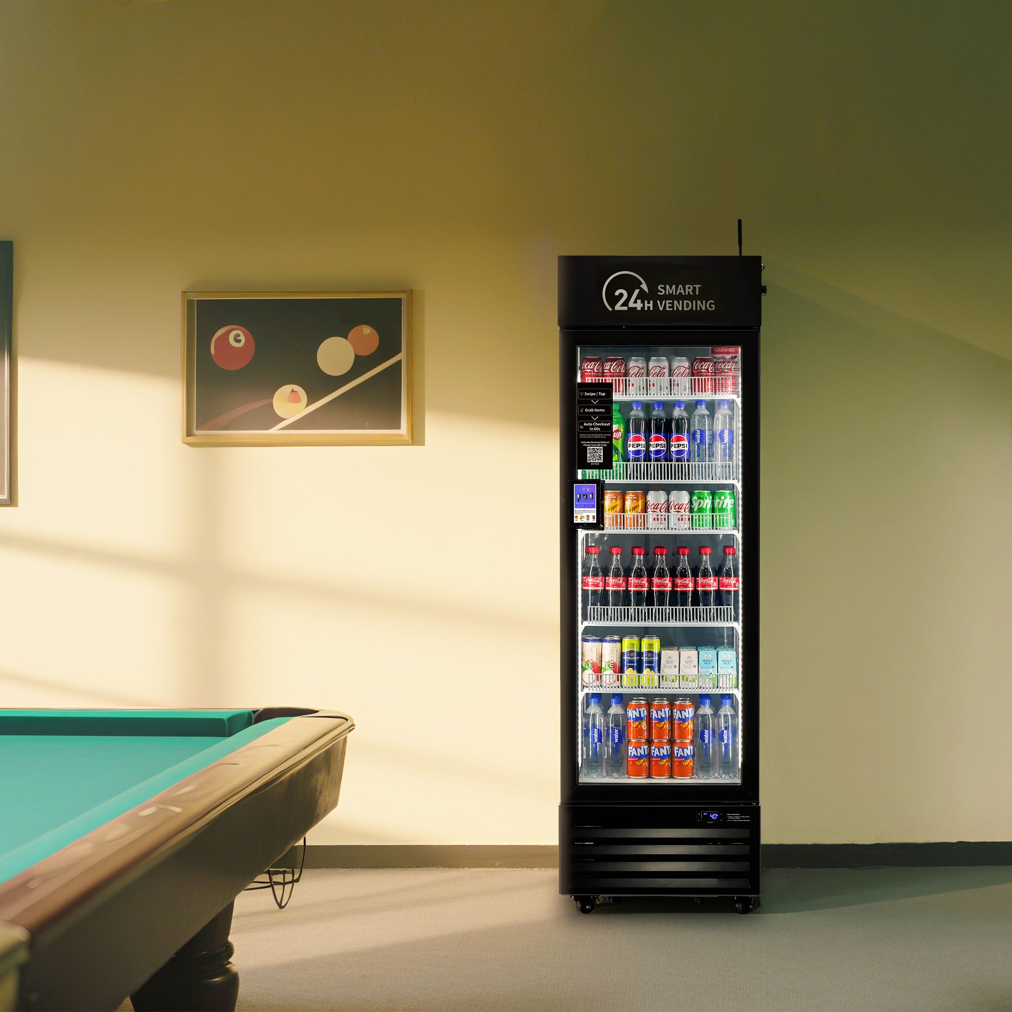 Smart cooler in entertainment center