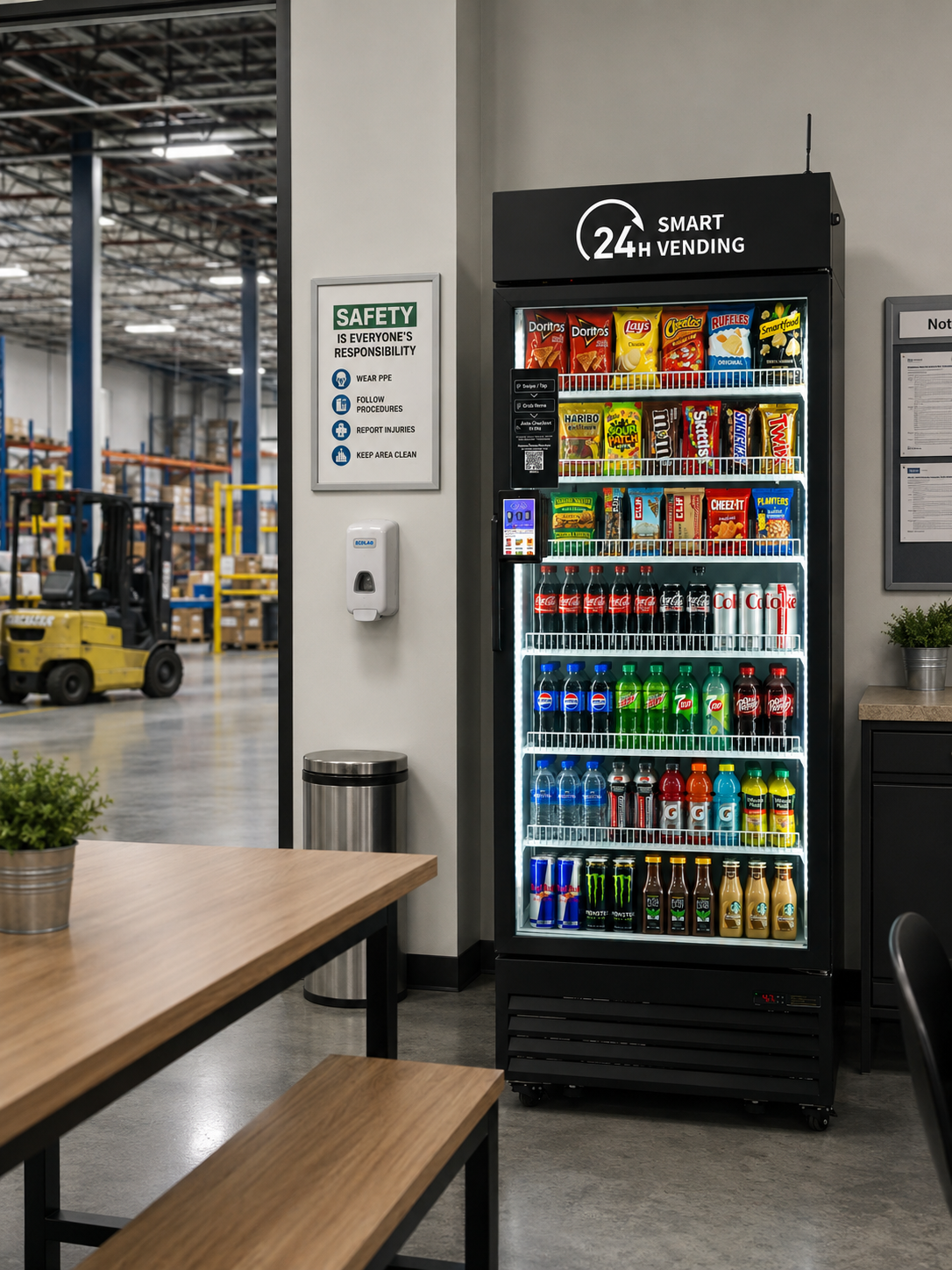 Smart cooler in warehouse